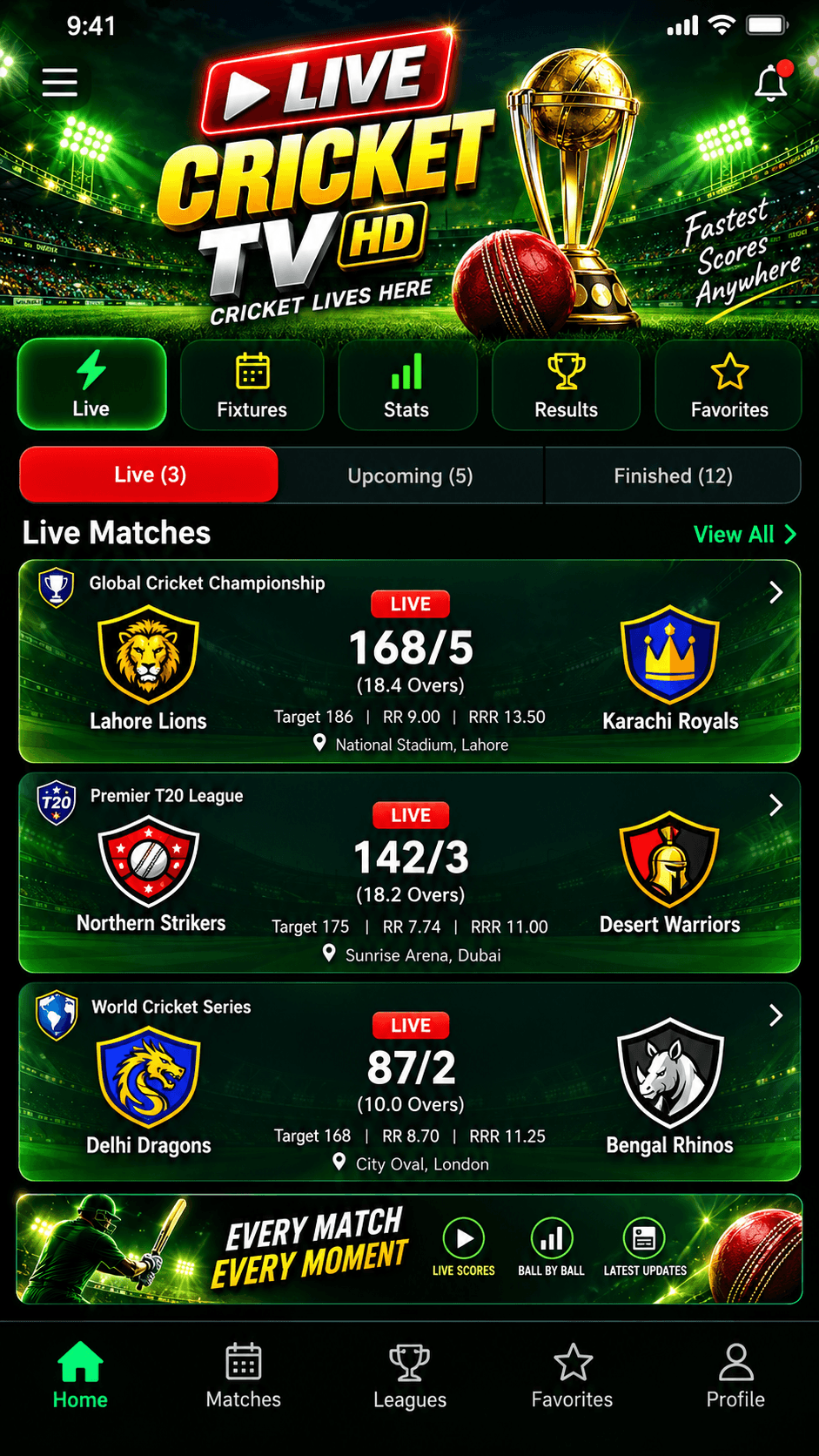 Live Cricket TV Score screenshot 1